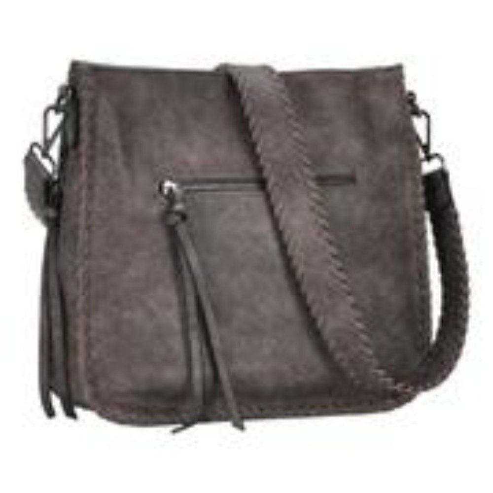 Whip-stitched Antik Kraft Shoulder Bag, taupe (discontinued color)